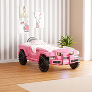 Letto Auto Jeep con LED Rosa