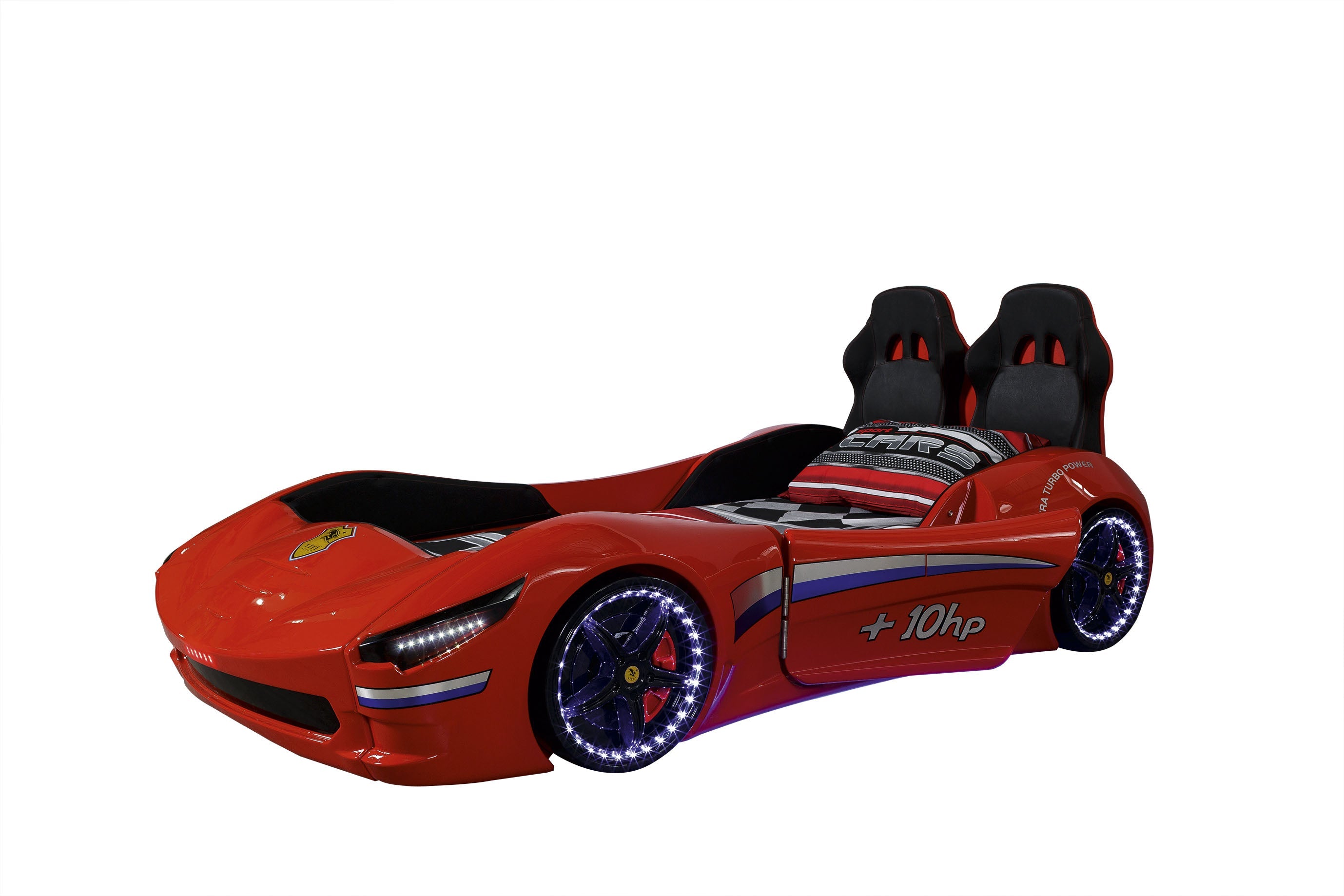 Autobett mit roter LED Cabrio