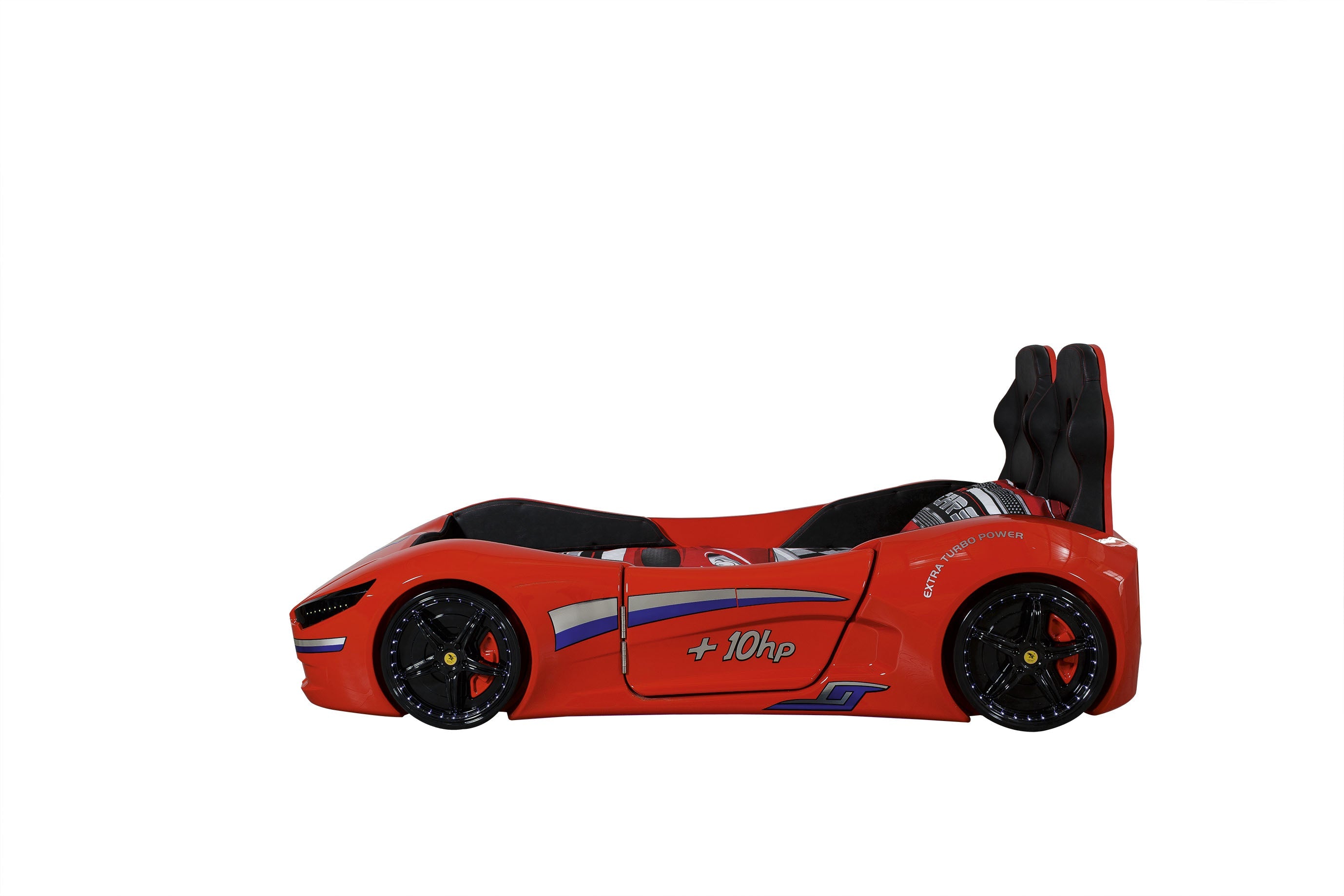 Autobett mit roter LED Cabrio