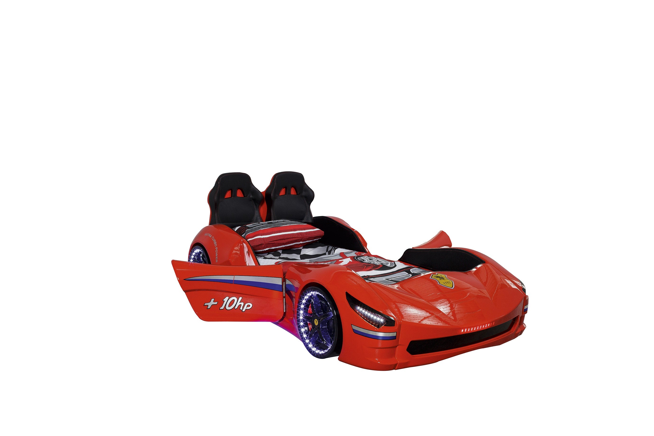 Autobett mit roter LED Cabrio