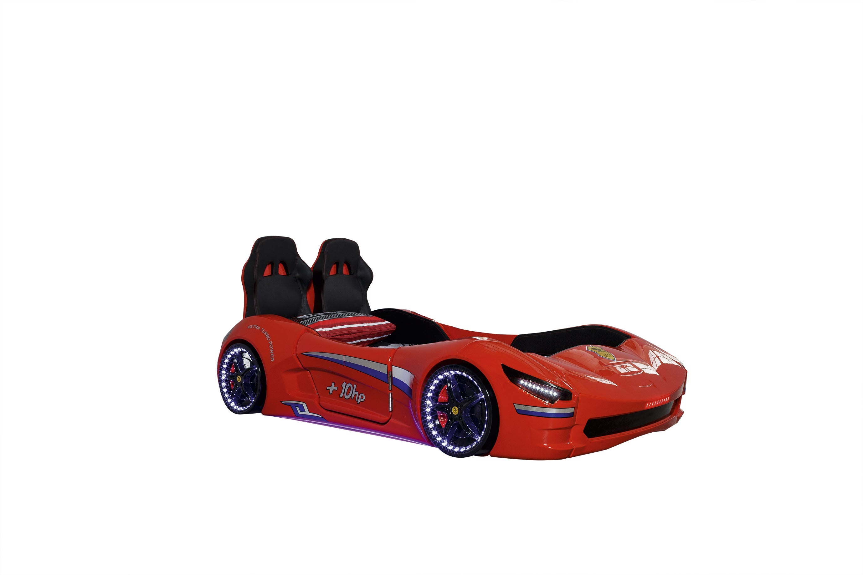 Autobett mit roter LED Cabrio