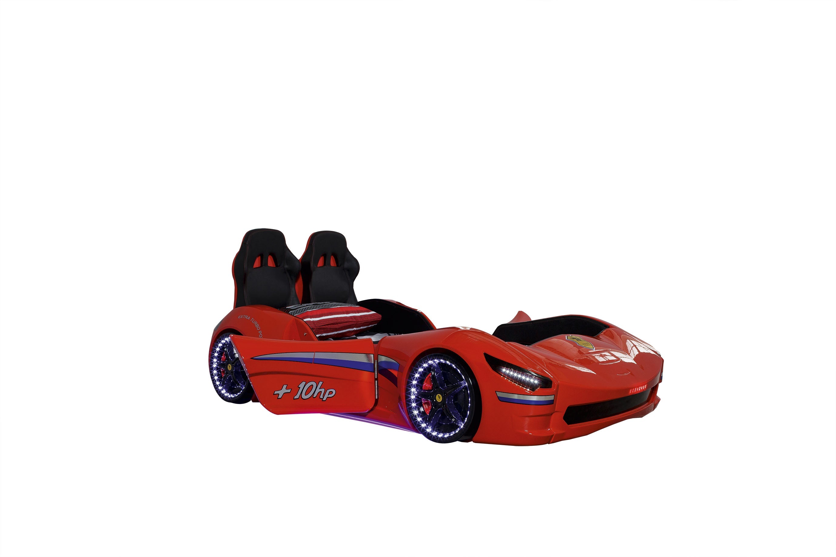 Autobett mit roter LED Cabrio