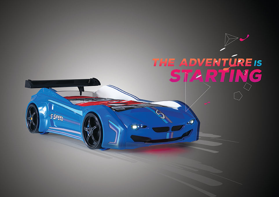 Lit de voiture avec LED coupé