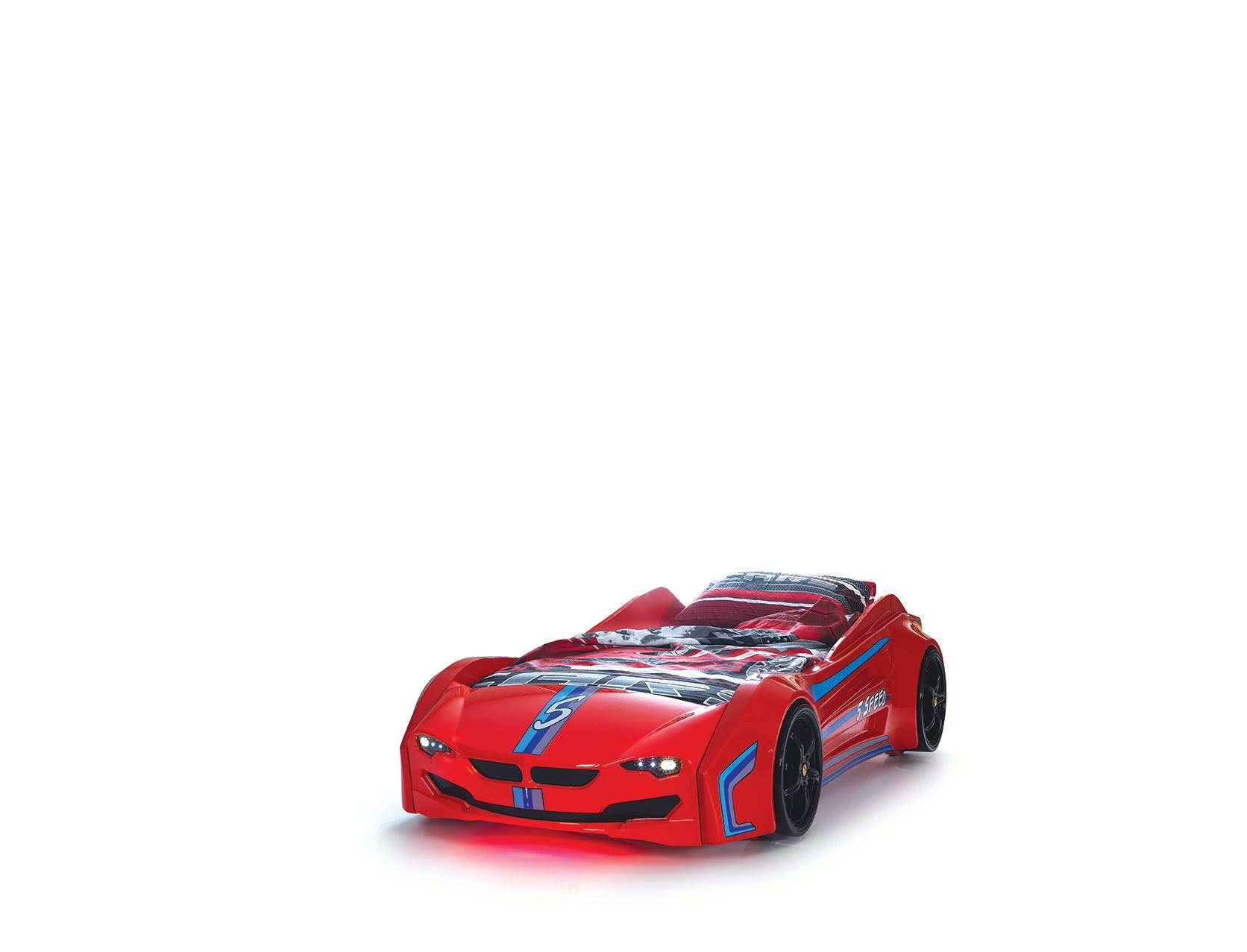 Lit de voiture avec LED coupé