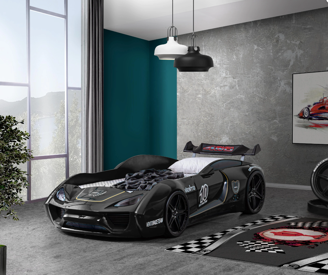 Vento Letto Macchina con LED