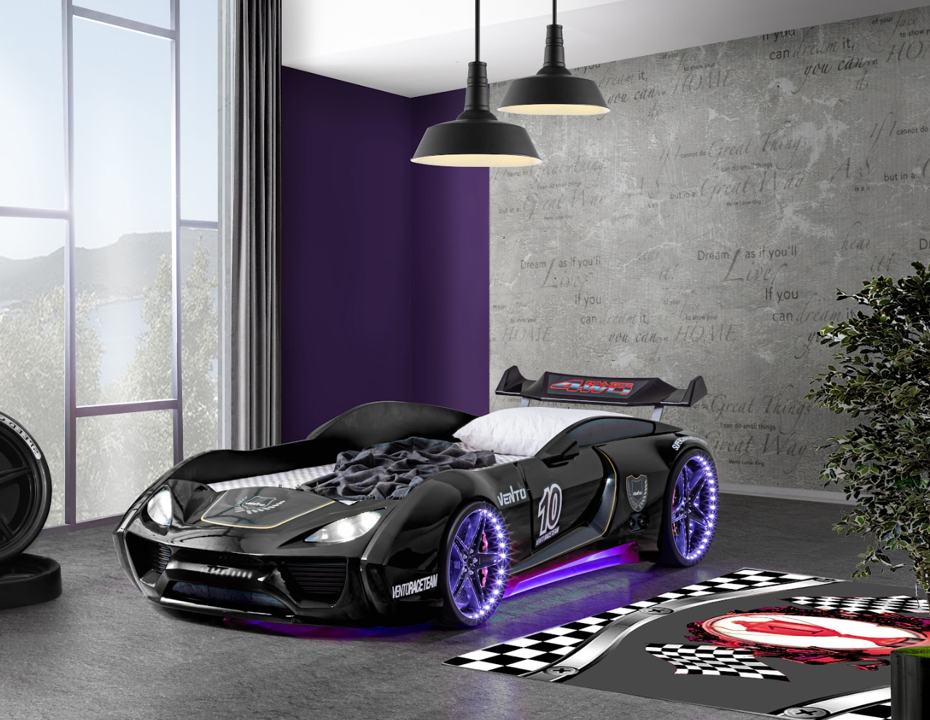 Windbettmaschine mit LED