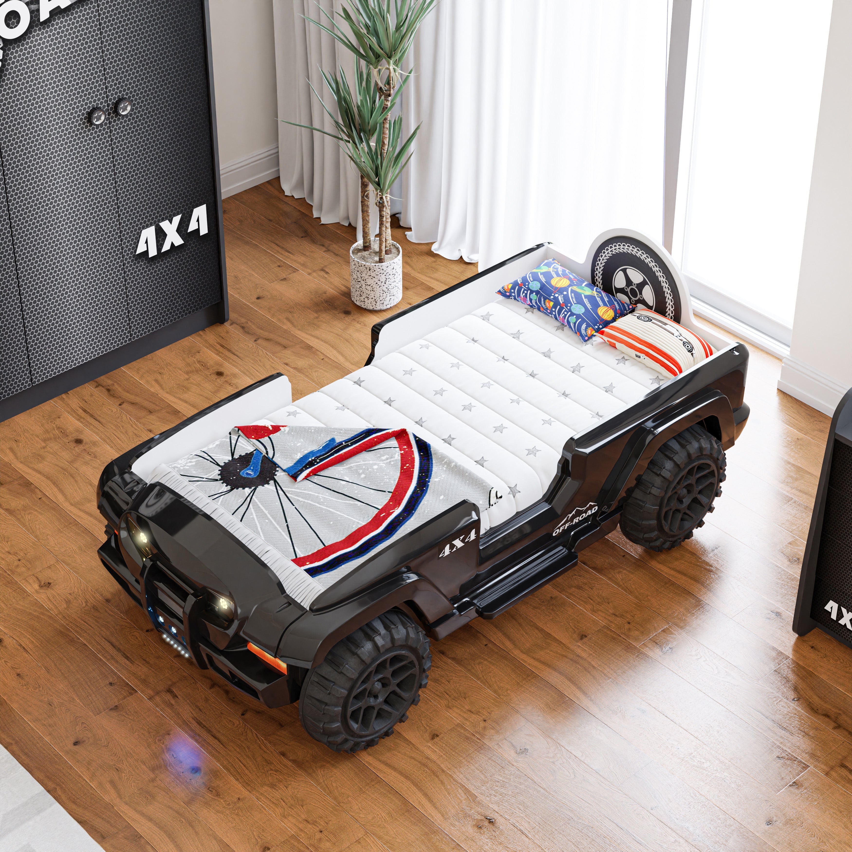 Jeep-Ladefläche mit schwarzer LED