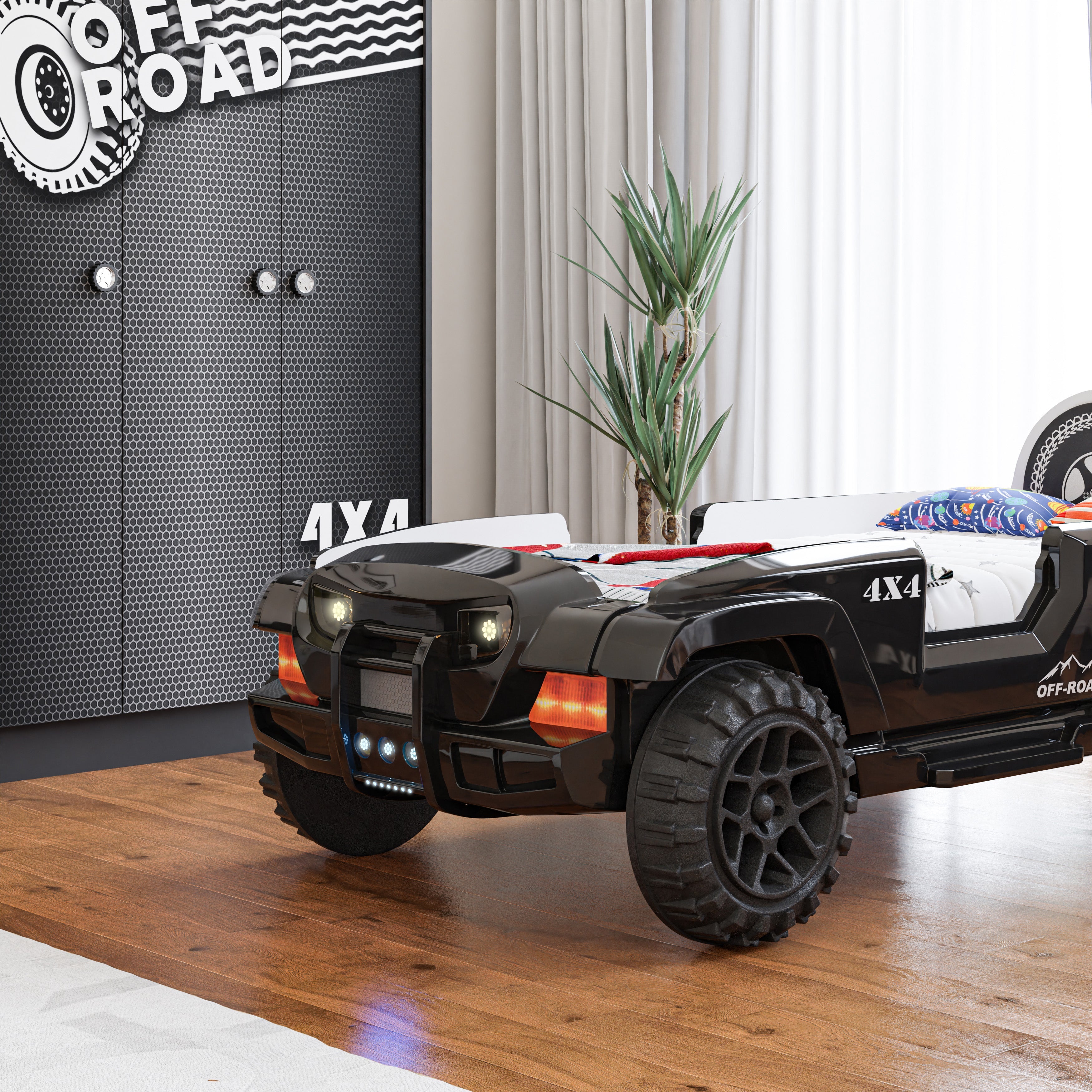 Jeep-Ladefläche mit schwarzer LED