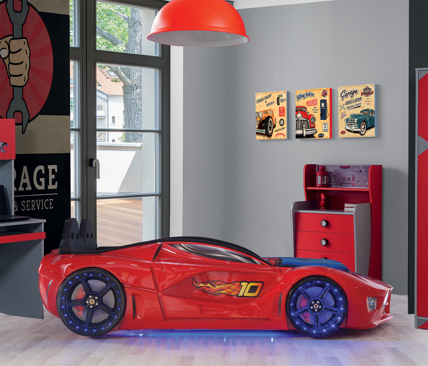 Luxury Full Letto Macchina con LED