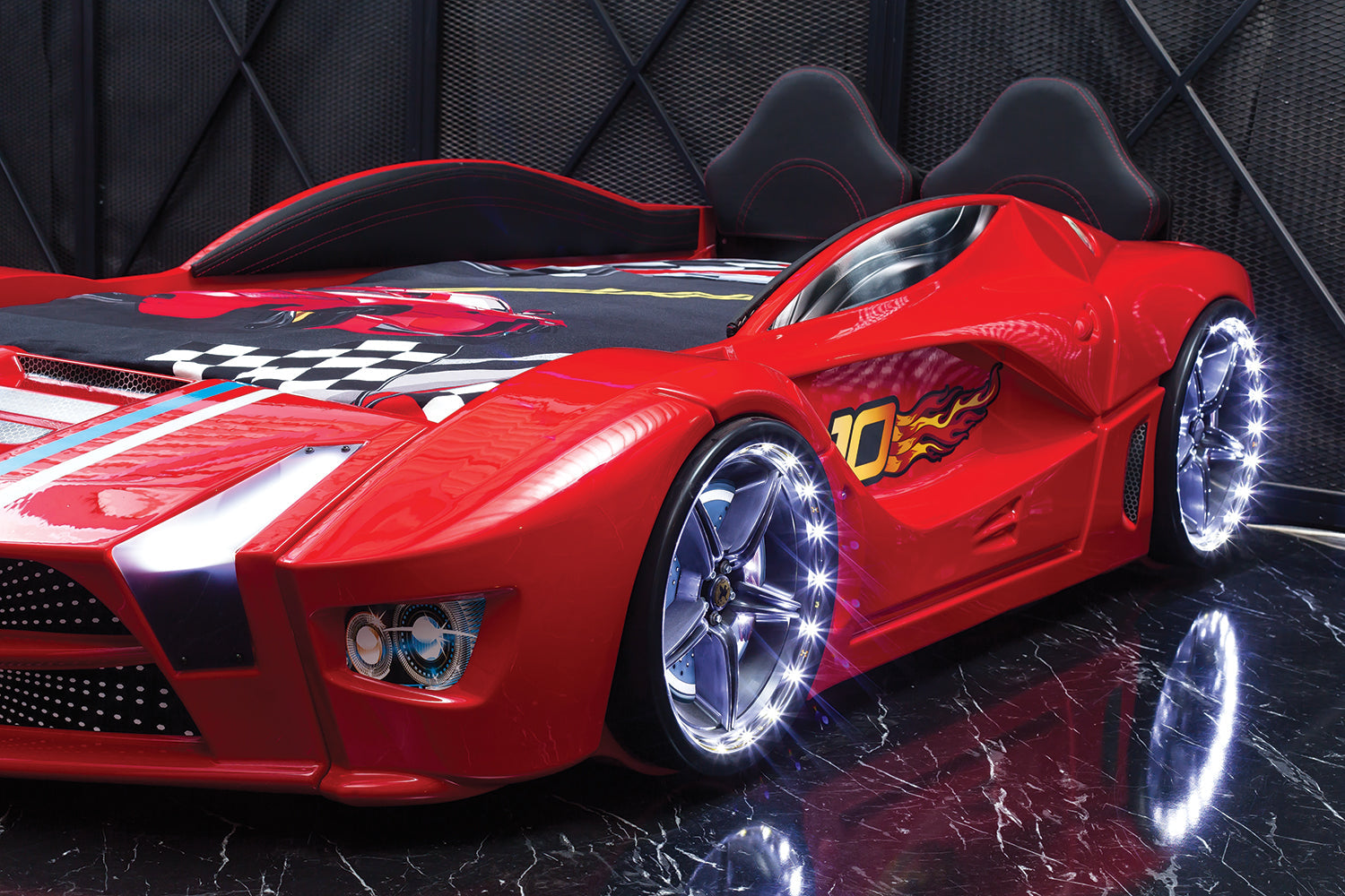 Luxury Full Letto Macchina con LED