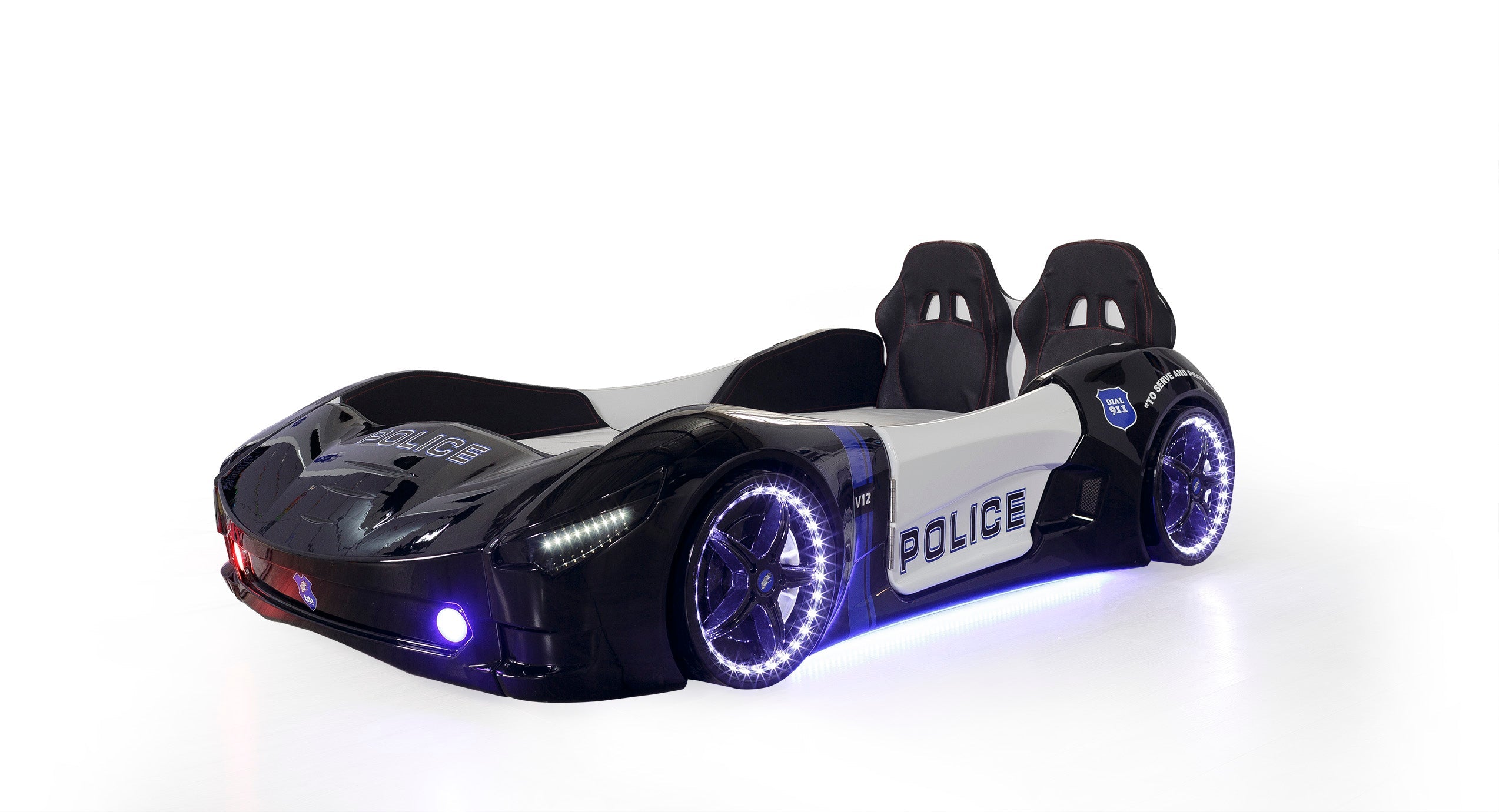 Letto Auto con LED Police