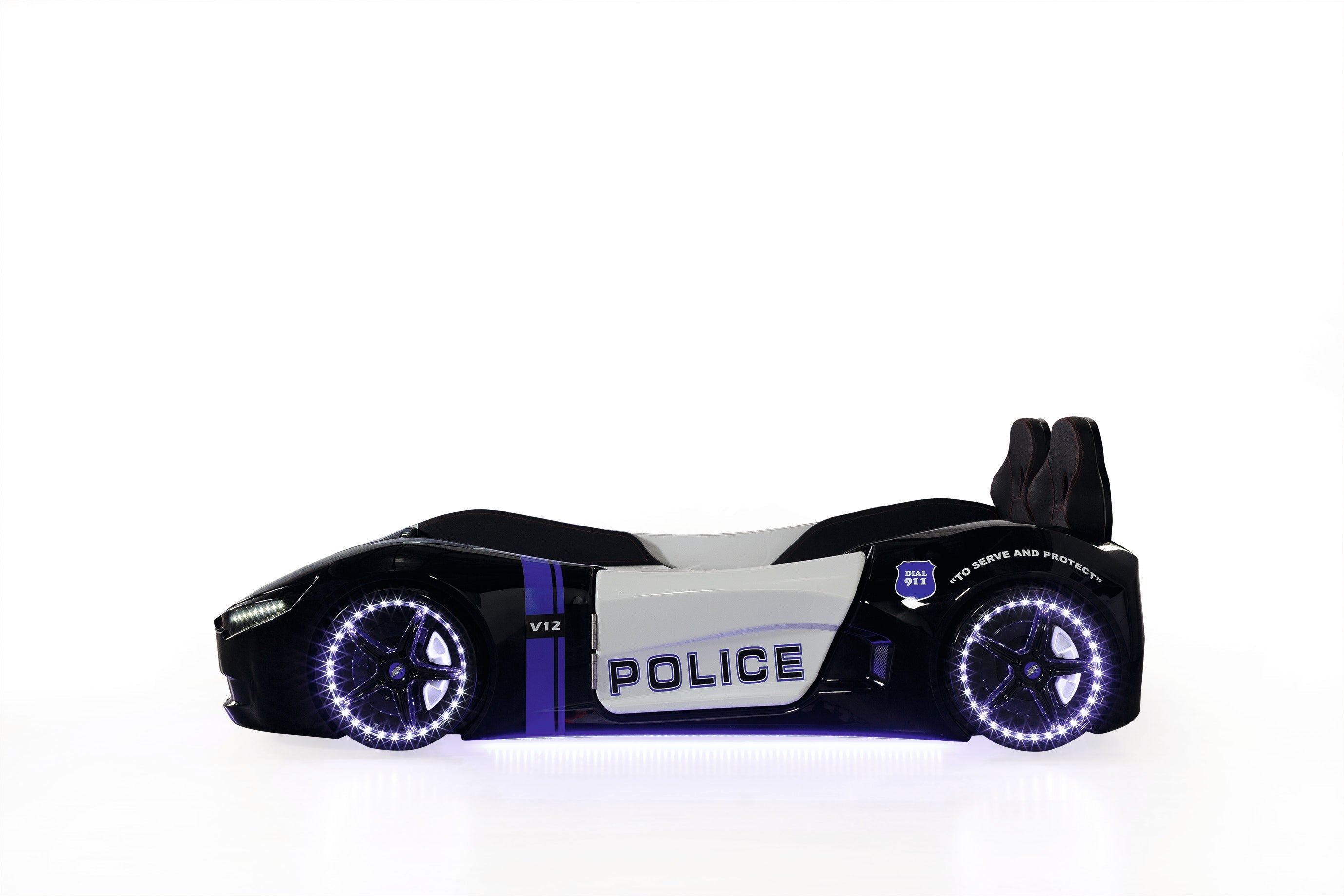 Letto Auto con LED Police