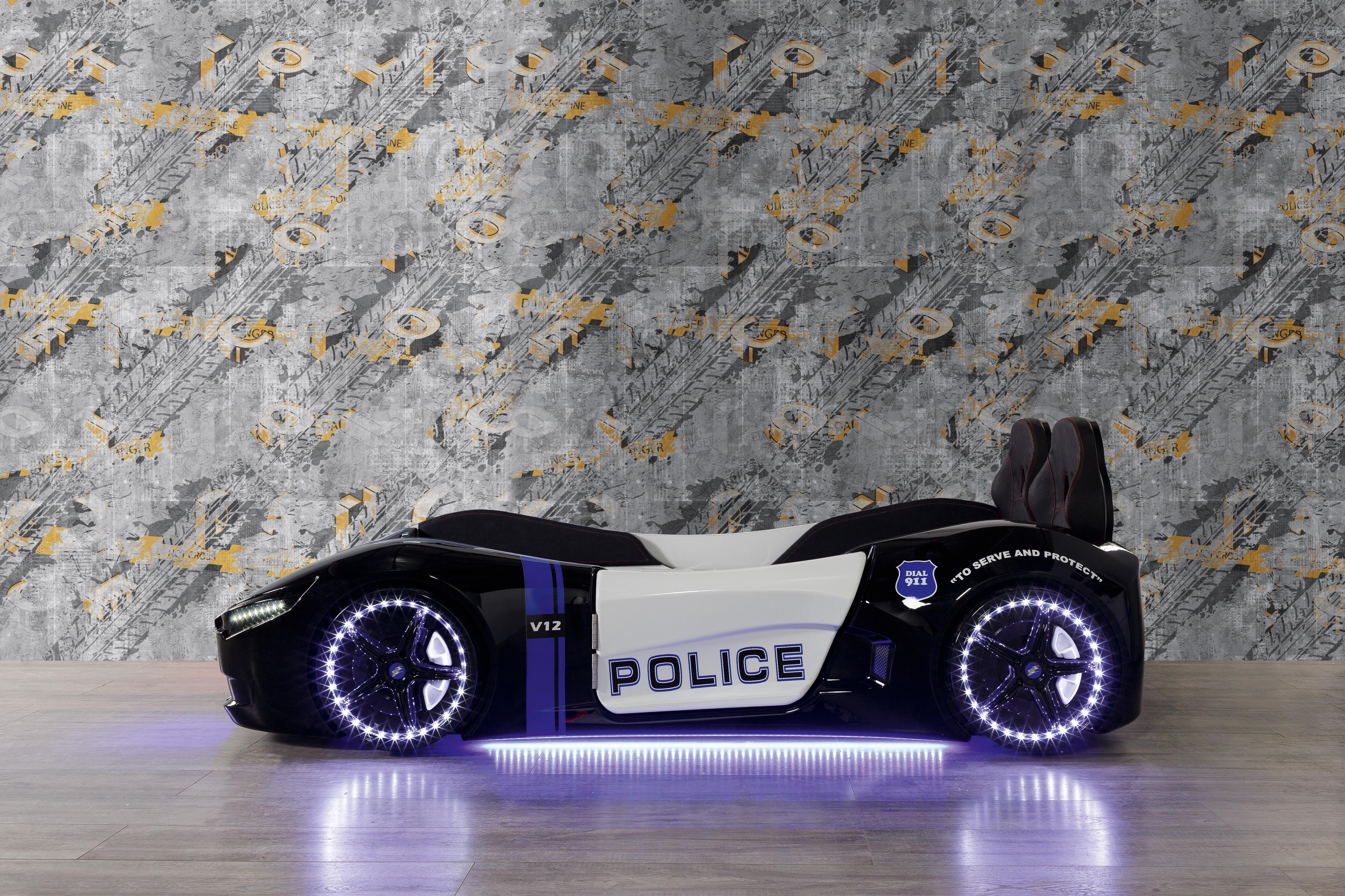 Letto Auto con LED Police