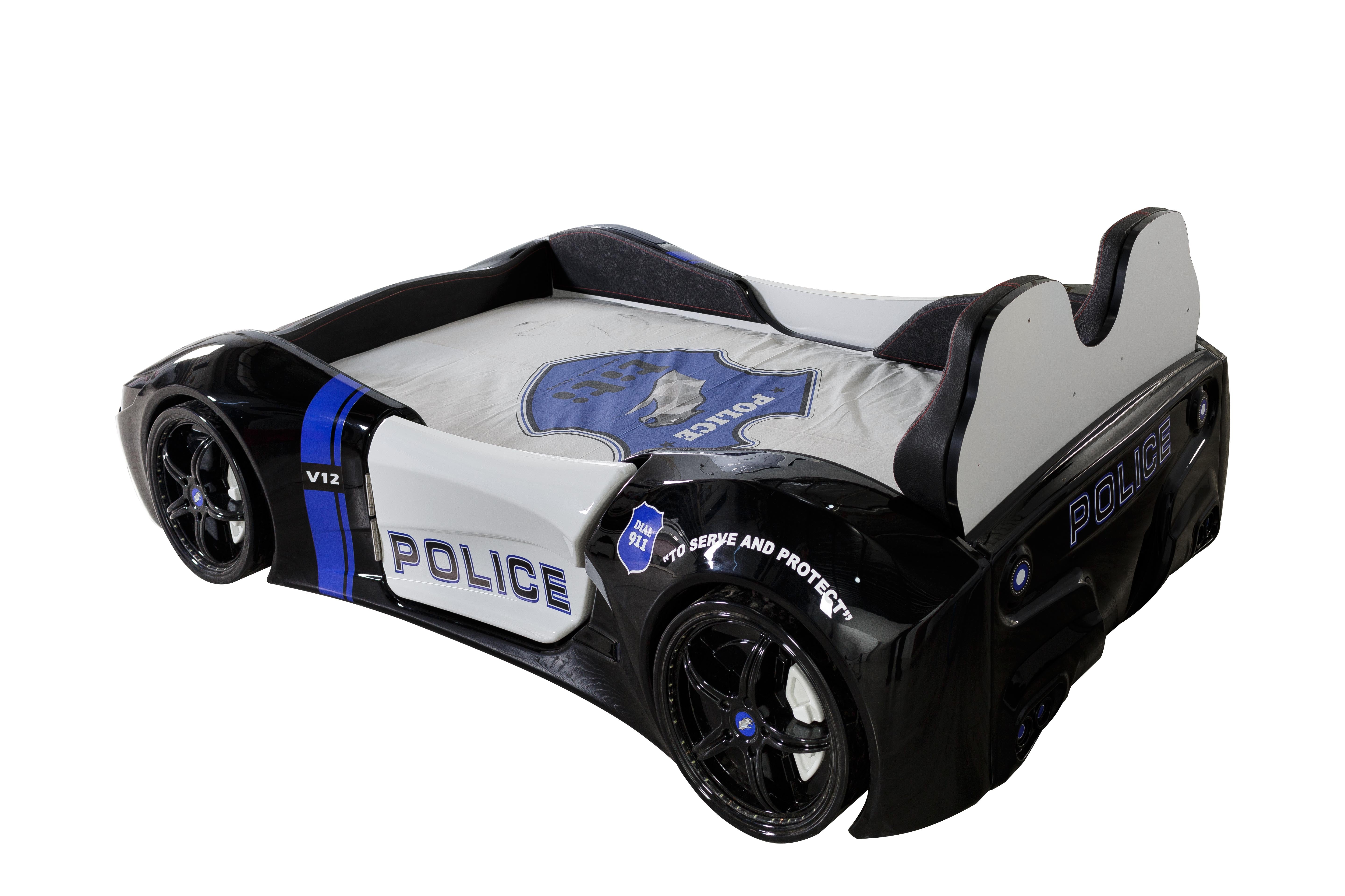 Letto Auto con LED Police