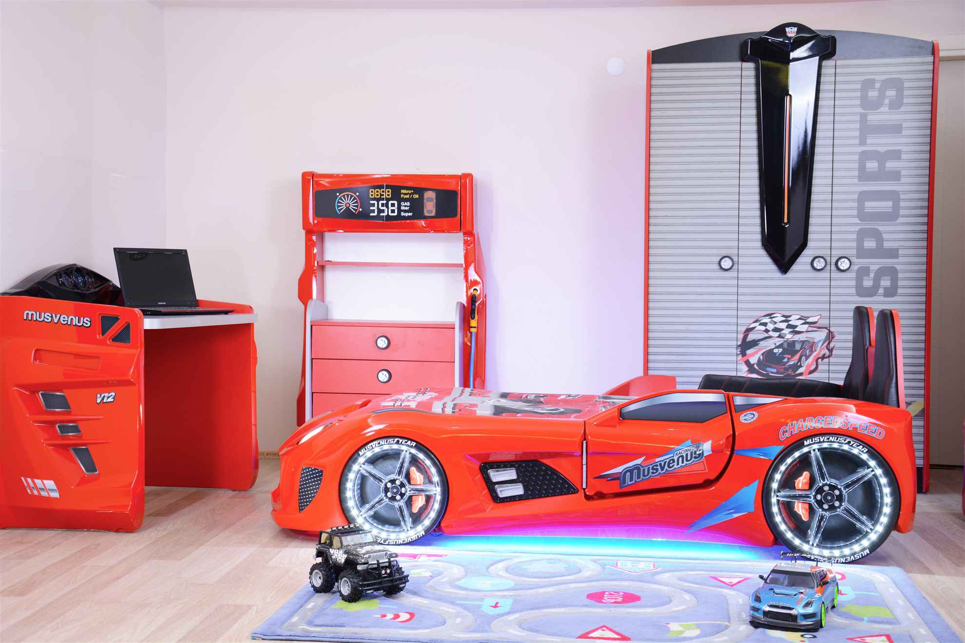 MVN 3 Autobett mit LED