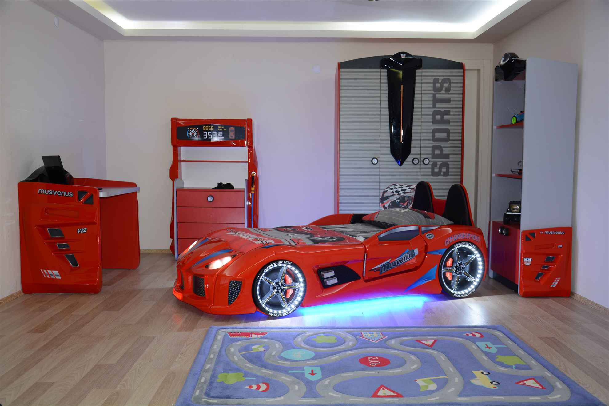 MVN 3 Autobett mit LED