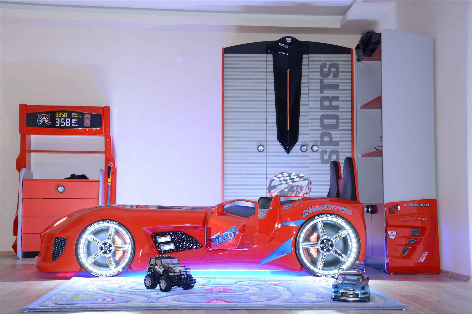 MVN 3 Autobett mit LED